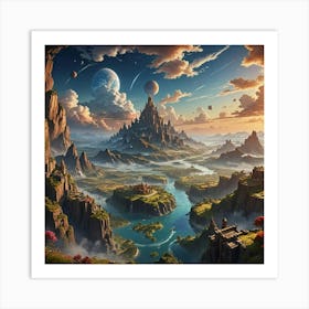 Fantasy Landscape Painting 9 Art Print