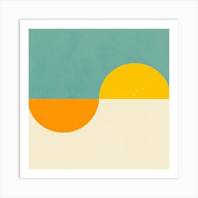 Beach, summer, sunset, sunrise, sea, ocean, summer vibe, warm Art Print