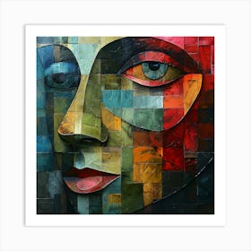 Abstract Of A Face 2 Art Print