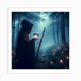 Wizard In The Forest Art Print