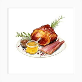 Ham With Honey And Rosemary Art Print