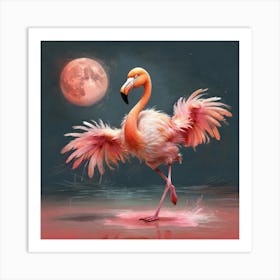 Pink Flamingo 10 Art Print