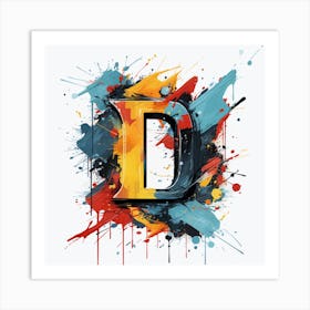 Letter D 2 Art Print