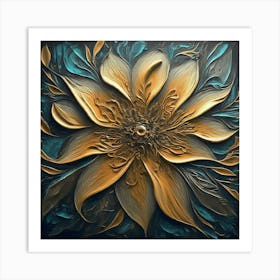 Abstract Flower Painting 24 Art Print