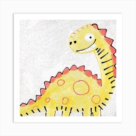 Dinosaur Drawing Art Print