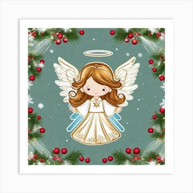 Angel Christmas Card 1 Art Print