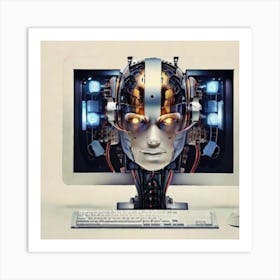 Computer Head Art Print