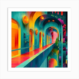 Futuristic City 1 Art Print