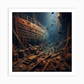 Wreck Of The Titanic Art Print
