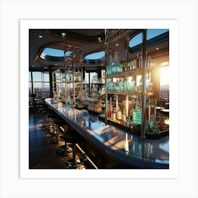 Bar At Sunset Art Print