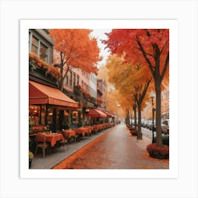 Autumn In New York City art print Art Print