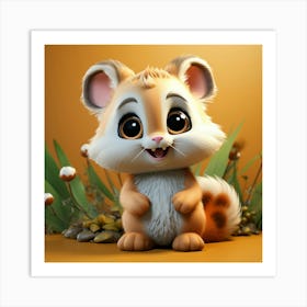 Cute Little Squirrel Art Print