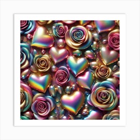 Rainbow Roses 1 Art Print