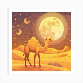 Camel In The Desert 19 Art Print