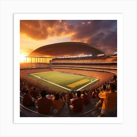 Stadium At Sunset Art Print