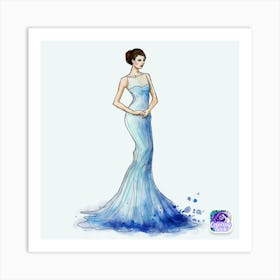 Blue Dress Art Print