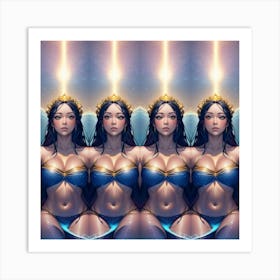 Four Channeling Goddesses Art Print