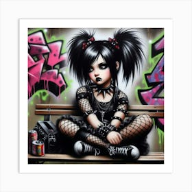 Graffiti Girl Art Print