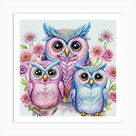 Owls luck Art Print