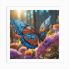 Butterfly In The Forest Art Print