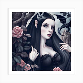 Gothic Girl Art Print