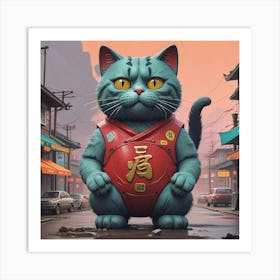 Chinese Cat 2 Art Print