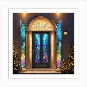 Christmas Door 64 Art Print