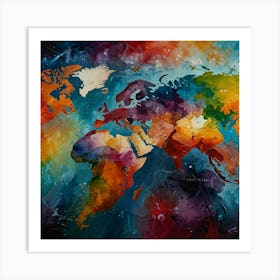 World Map 18 Art Print