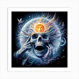 Psychedelic Skull 9 Art Print