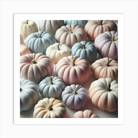 Pastel Pumpkins Art Print