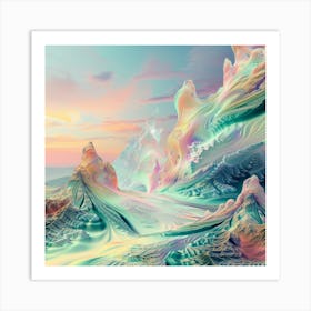 Psychedelic Landscape 1 Art Print