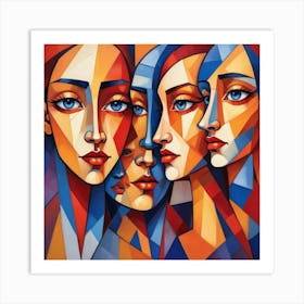 Women'S Faces 6 Art Print