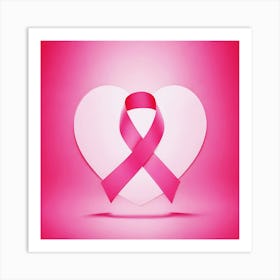 Women Breast Cancer Awareness background in Pink Ribbon international symbol for month October clipart and poster clipart and wall art 14 Art Print