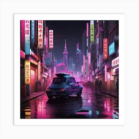 Neon City 5 Art Print