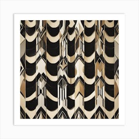 Deco Curtain Art Print