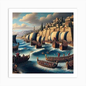 Battle Of Aegina Art Print