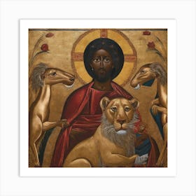 Daniel in the lions den Art Print