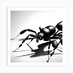 Black Ant Art Print