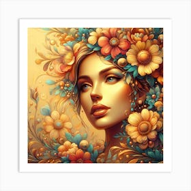 Flower Girl 7 Art Print