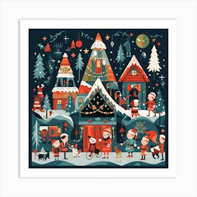 Christmas Village 27 Art Print