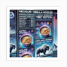 Tibet Nutritional Info Scifi Art Print