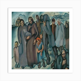 Refugees By Konštantín Bauer Art Print