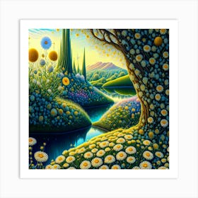 Daisy Field 2 Art Print