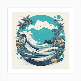 'Surfing' Art Print