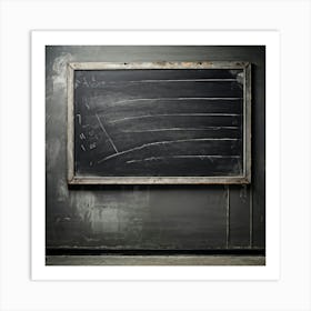 Abstract Communication Concept Showcasing An Empty Chalkboard Macro Shot Of Surface Textures Emphas (7) Art Print