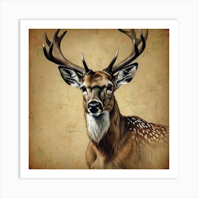 Deer Head 8 Art Print