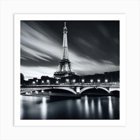 Eiffel Tower At Night 7 Art Print