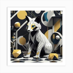 Geometric Fox 2 Art Print