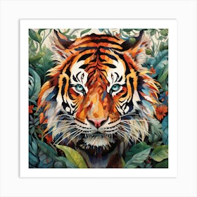 Tiger In The Jungle Art Print