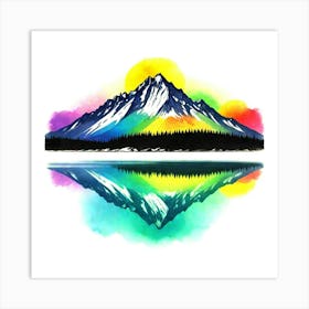 Rainbow Mountains 6 Art Print